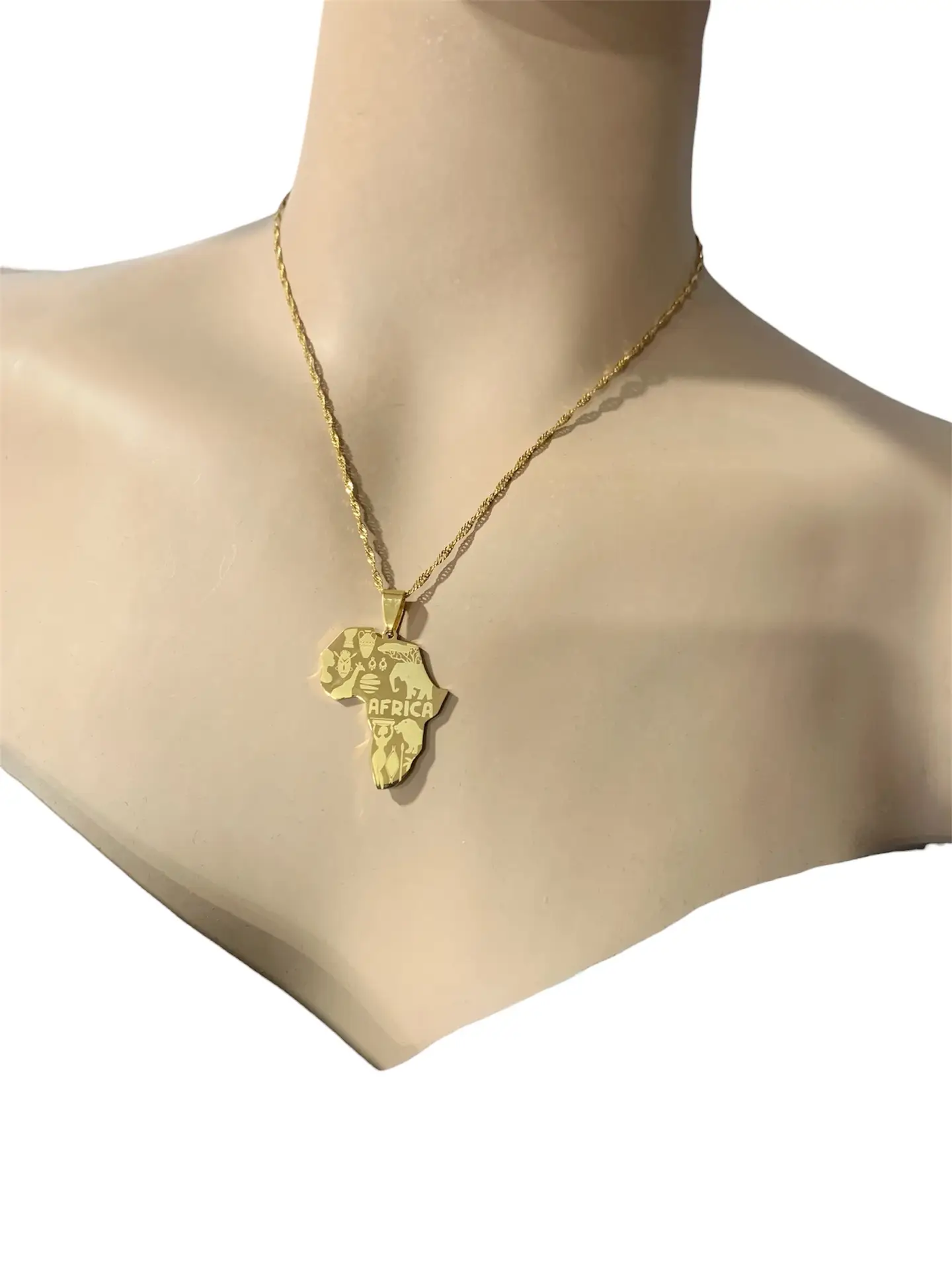 Colgante África dorado