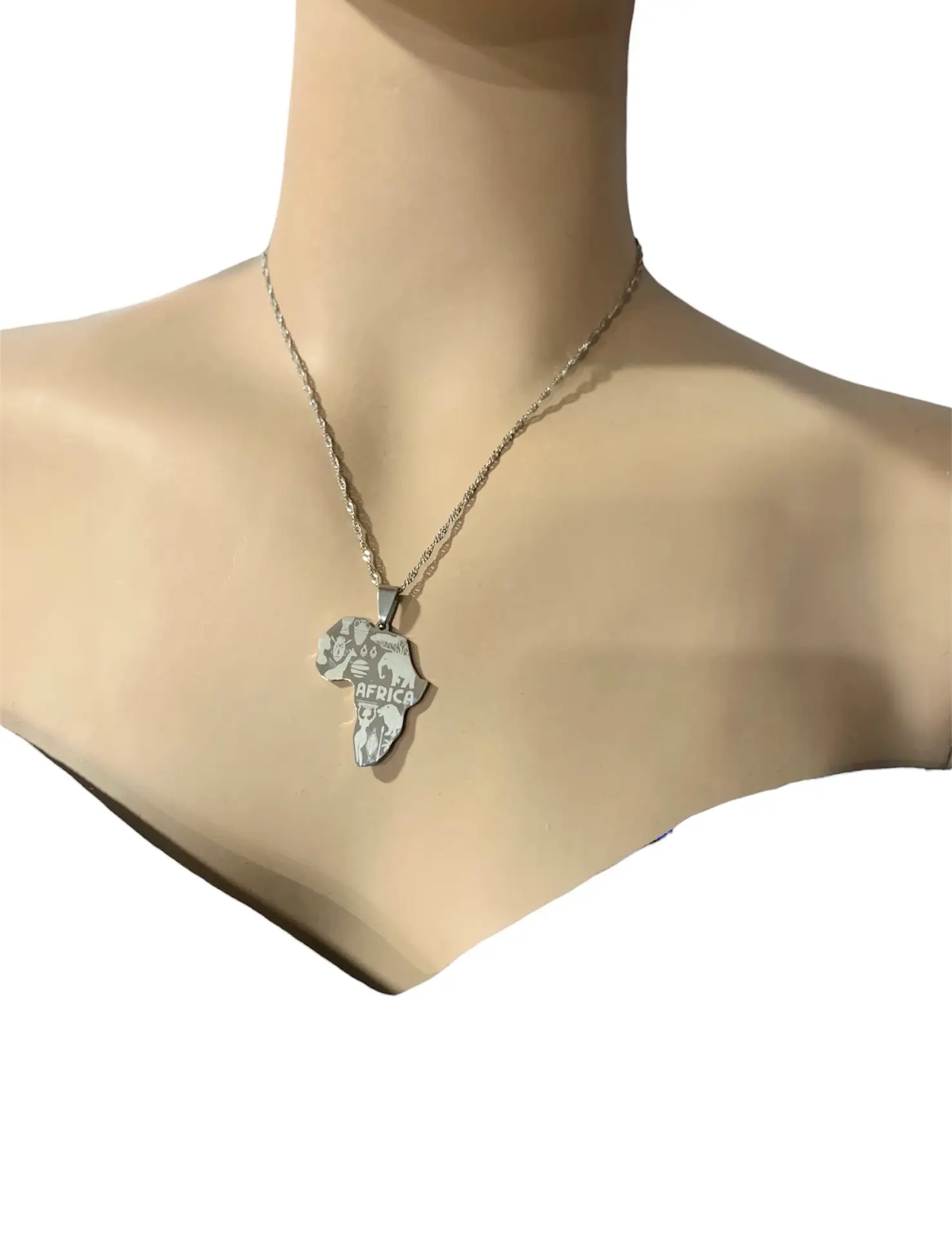 Colgante África plateado