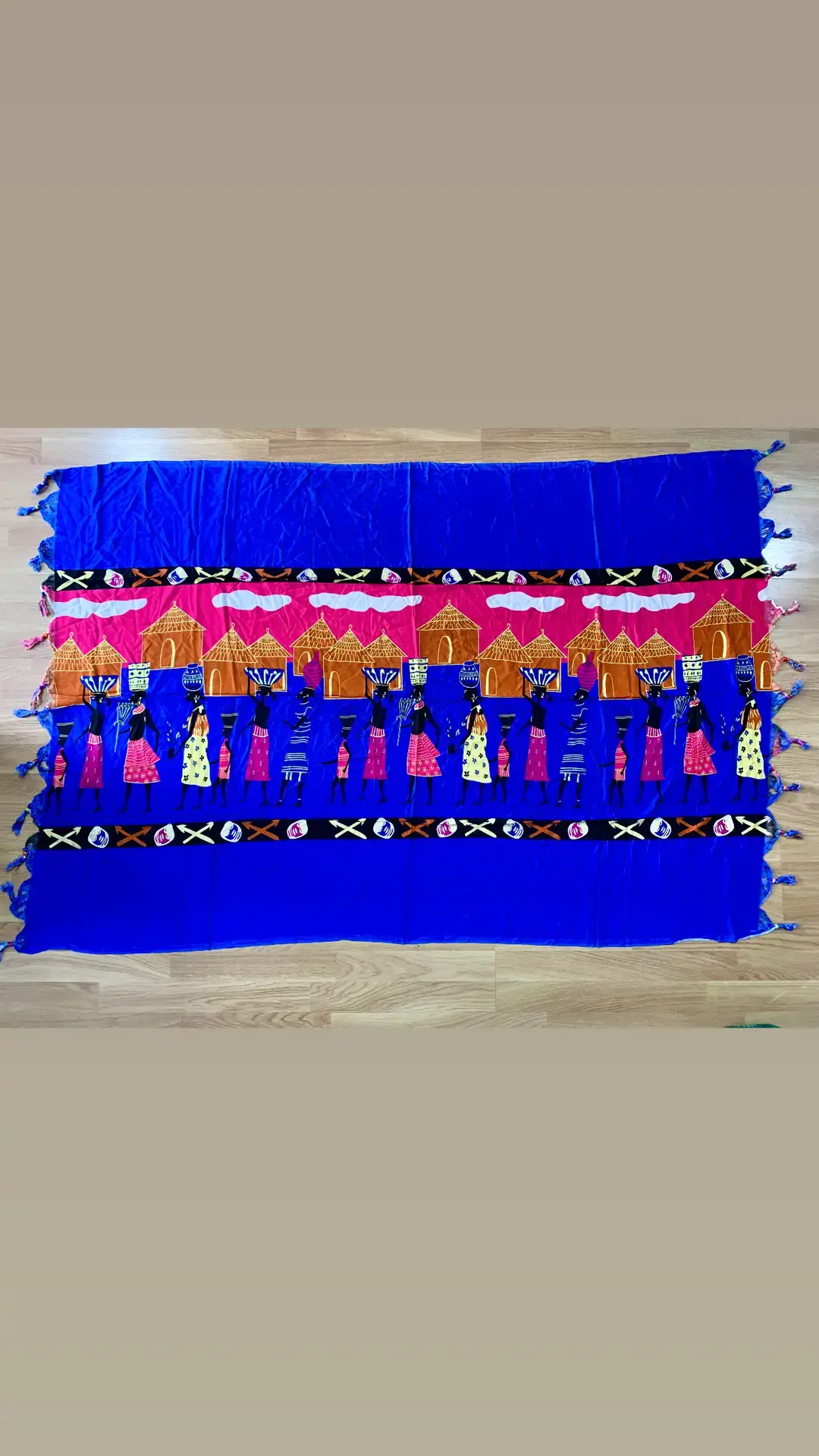 Pareo Africano Azul Mujeres