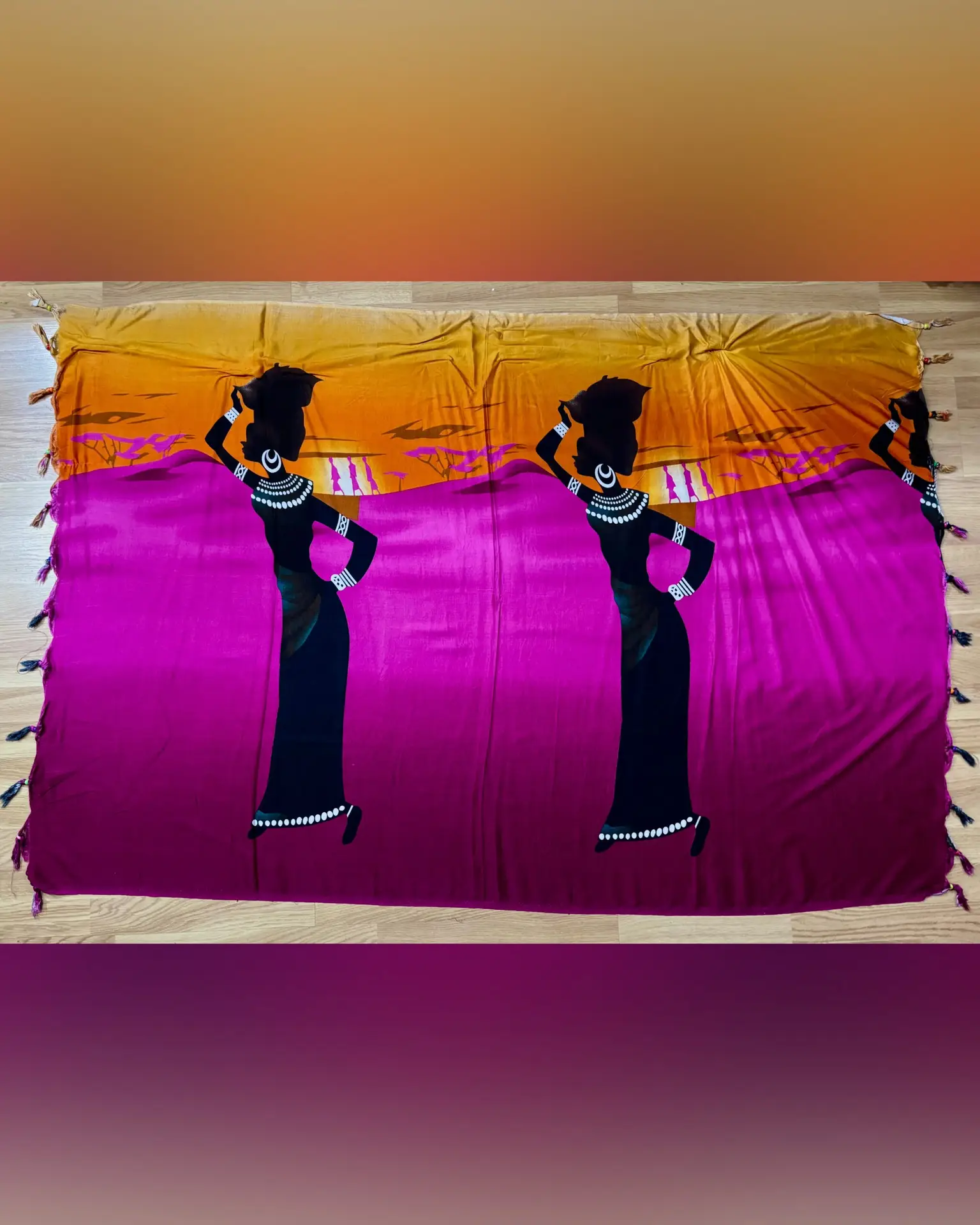 Pareo Africano Fucsia Mujeres